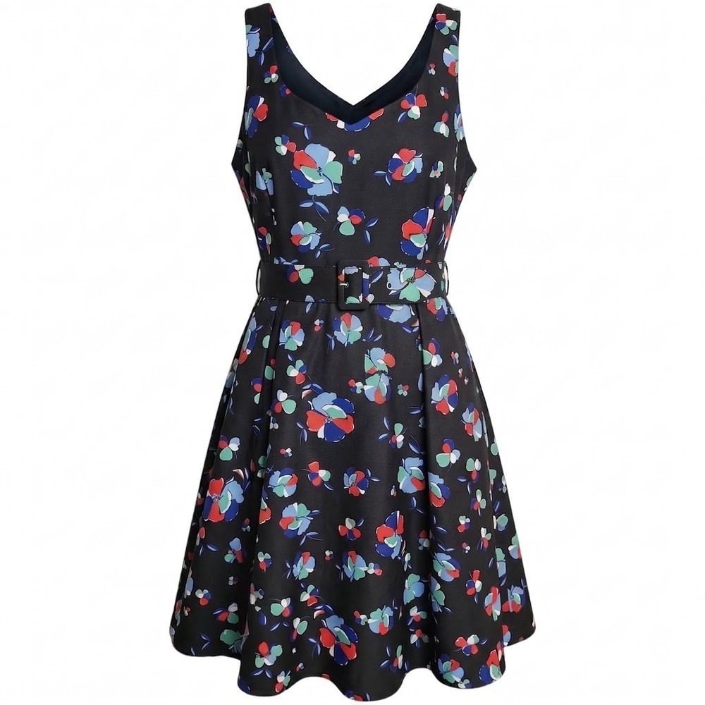 New w/tag CITY CHIC Size 24 Cobalt Blue Sweet Poppy Belted Fit & Flare Dress